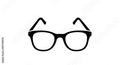 Black Framed Eyeglasses with Clear Lenses.