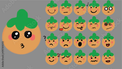 Funny Cookie Character Expressions Pack | Sweet Dessert Cartoon Faces Collection