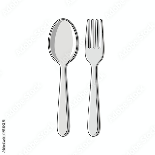 Elegant Silverware Set with Spoon and Fork for Dining and Hospitality Industry