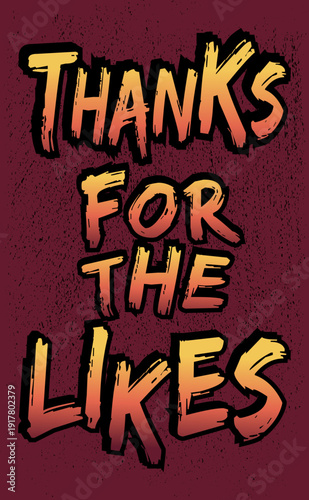Celebrate your social media milestone with our "Thanks for the likes" illustration, available as a high-quality EPS digital file.