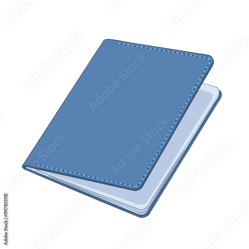 Closed Blue Notebook with White Pages for Writing and Note taking