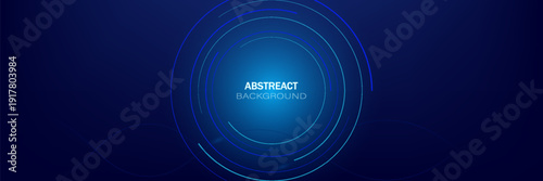 Blue abstract background, technology hi-tech futuristic template. Vector illustration