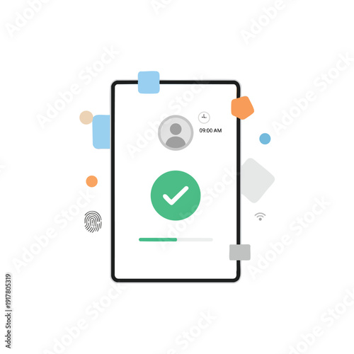 Modern Smartphone Display Showing Secure Payment Confirmation