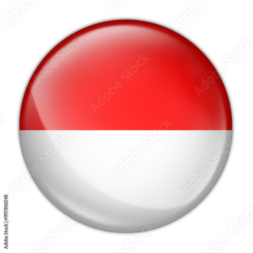 Free Download Indonesia Flag Circle 3D Icon. Realistic Glossy National Symbol of Indonesia for South East Asia Concept. - GFXLoad