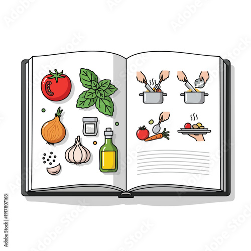 Healthy and Fresh Ingredient Collection for Cooking and Food Preparation