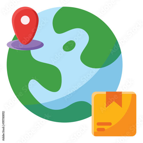 Global Shipping Flat Icon