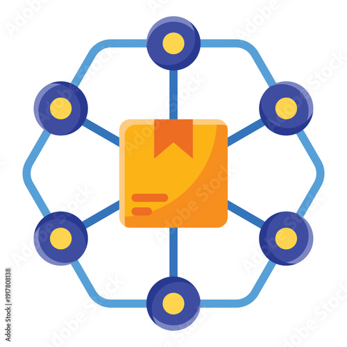 Logistic Network Flat Icon