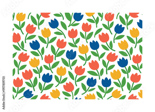 tulips repeating pattern seamless pattern repeating pattern surface design textile print soft color palette