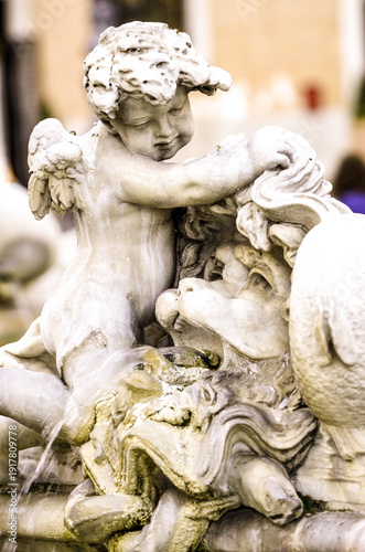 Wallpaper Mural Cherub fountain in Piazza Navona, Rome Torontodigital.ca