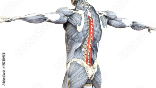 Human Muscular System Torso Muscles Spinalis Muscle Anatomy