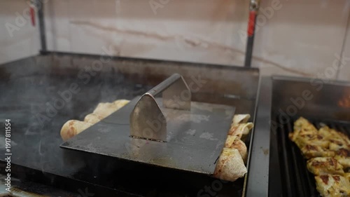 Preparing Arabic Shawarma Wrap – Traditional Middle Eastern Food Preparation
