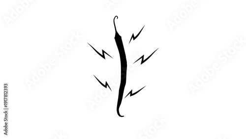 Hot Pepper , black isolated silhouette