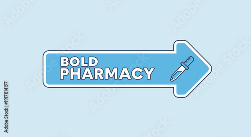 A Modern Pharmaceutical Direction: Emblem Design with a Bold Pharmacy Iconography.