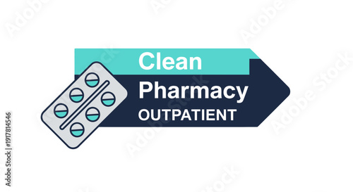 Clean Pharmacy Outpatient Concept Depicting Healthcare, Pills, and Medical Services