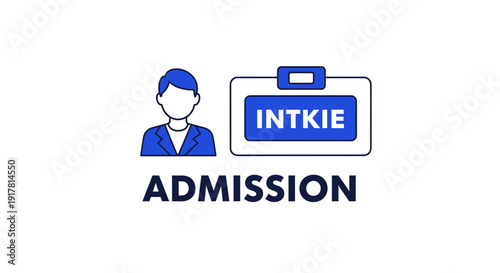 Applying Admission With Representative and a Badge for a Professional Enrollment Process