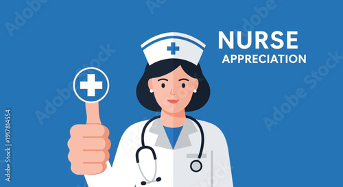 A Smiling Nurse Showing Positive Health Care Support and Appreciation for Nurses