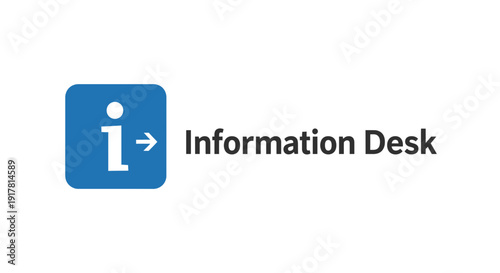 Clear And Concise Information Desk Symbol Indicating Support, Assistance And Guidance