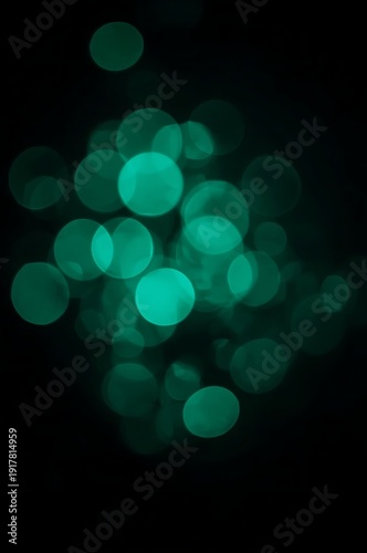 A mesmerizing display of glowing green circles in a dark void