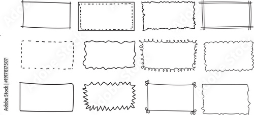 Collection of various rectangle borders and frames
