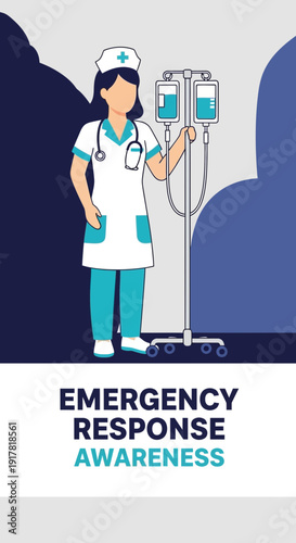 Dedicated Healthcare Professional Administering Intravenous Fluids and Providing Emergency Medical