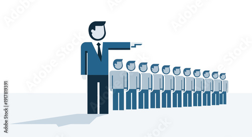 Visionary Business Leader Leading a Diverse Professional Team Toward Upward Career Growth and Success