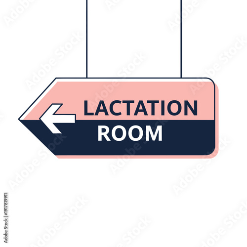 Directional Sign Indicating Lactation Room, Providing Guidance and Comfortable Space