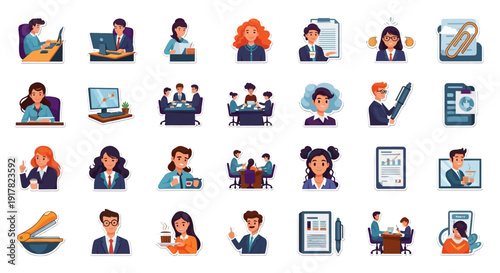 Business People Working Office.