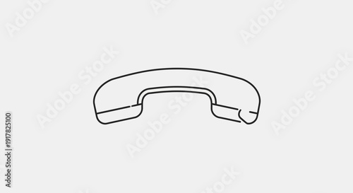 Simple Line Drawing of Telephone Receiver.