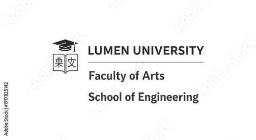 University Logo with Graduation Cap Icon.