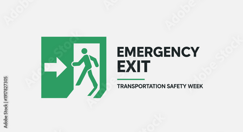 Emergency Exit Sign: A Visual Depiction of Safety and Transportation Protocols