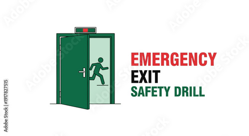 Emergency Exit Sign Illustrates Safe Escape During Critical Situations