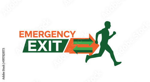 Emergency Exit Sign Illustrating Swift Egress Route For Building Evacuation Purposes