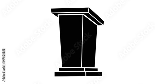Black Podium Stand for Public Speaking.