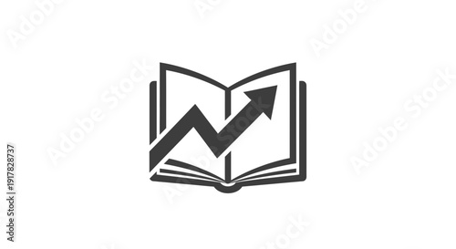 Open Book with Rising Arrow Inside.