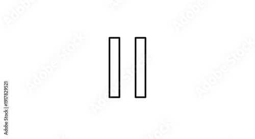 Pause Button Icon Simple Design Element.
