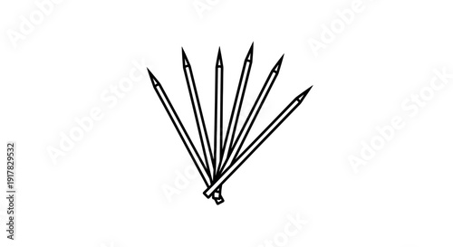 Pencils Tied Together with String.