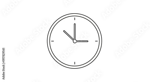 Simple Black and White Clock Face 1.
