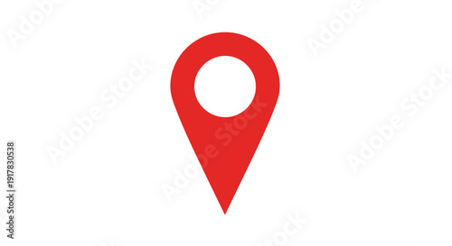Red Map Pin Icon Symbol Navigation.