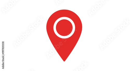 Red Map Pin Icon Symbol Location.