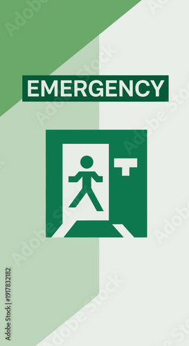 Emergency Exit Sign: Symbolic Representation of Safe Passage and Quick Evacuation Route
