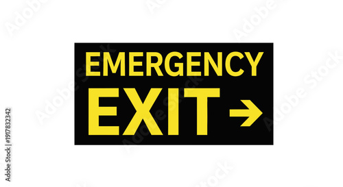 Emergency Exit Sign, Guidance Symbol, Essential Safety Notice, Escape Route Indication