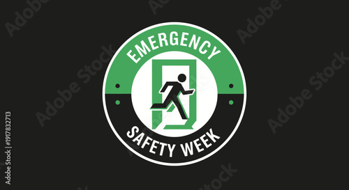 Emergency Safety Symbol Illustrating Safe Passage and Event Communication