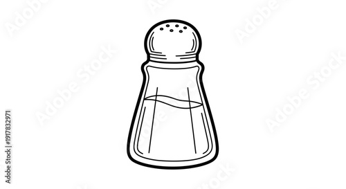 Salt Shaker Illustration Simple Design.