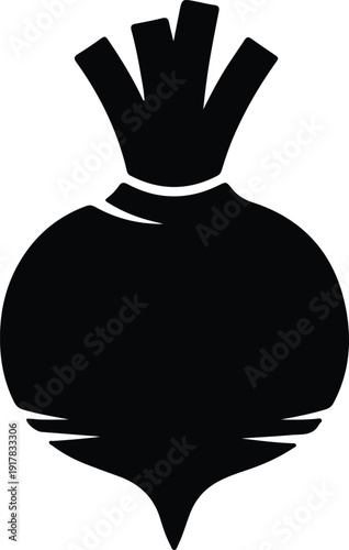 silhouette beet root vegetable healthy food farming agriculture vector design