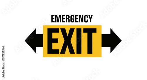 Essential Emergency Exit Signage Illustrates Escape Route Direction and Safety Protocols