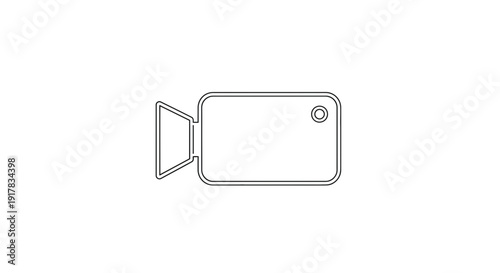 Simple Line Drawing of Video Camera 1.