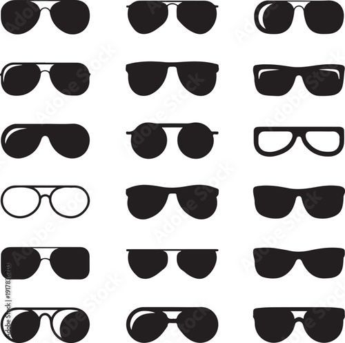 Seamless pattern with sunglasses vector illustration on checkered background
