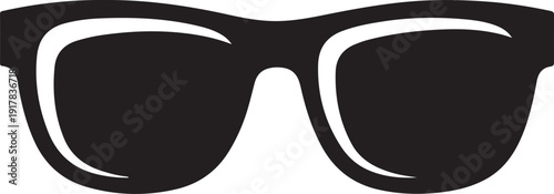 Fashionable square frame sunglasses front view vector illustration