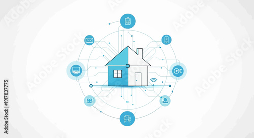 Smart Home Automation System with Connected Devices.