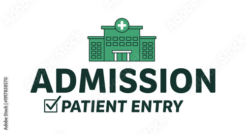 Hospital Admission And Patient Entry Process Healthcare Illustration Graphic Design Concept